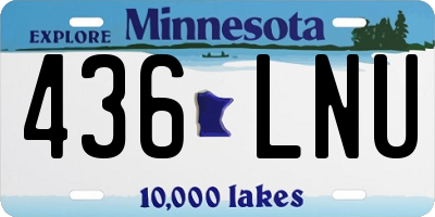 MN license plate 436LNU