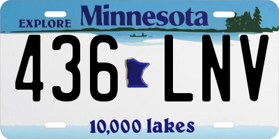 MN license plate 436LNV