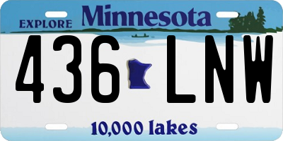 MN license plate 436LNW