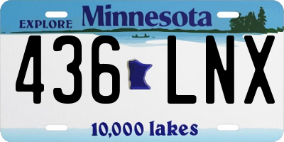 MN license plate 436LNX