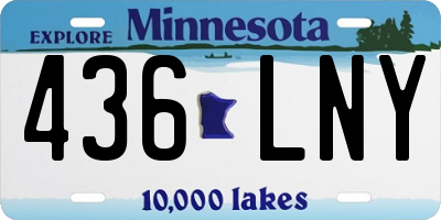 MN license plate 436LNY