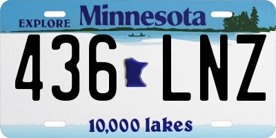 MN license plate 436LNZ