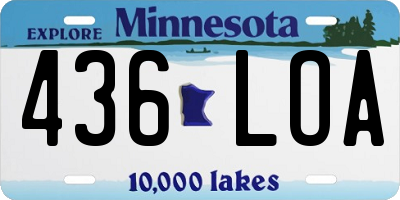 MN license plate 436LOA