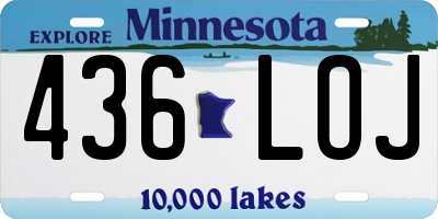MN license plate 436LOJ