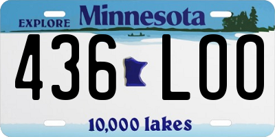 MN license plate 436LOO