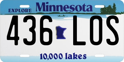 MN license plate 436LOS