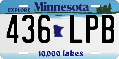MN license plate 436LPB