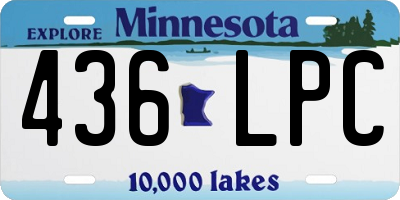 MN license plate 436LPC