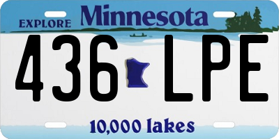 MN license plate 436LPE