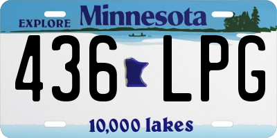 MN license plate 436LPG