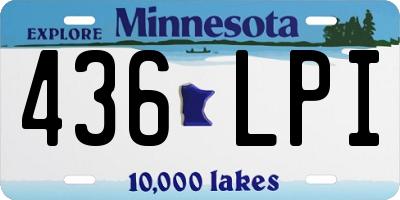 MN license plate 436LPI