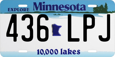 MN license plate 436LPJ