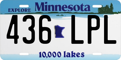 MN license plate 436LPL