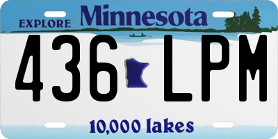 MN license plate 436LPM
