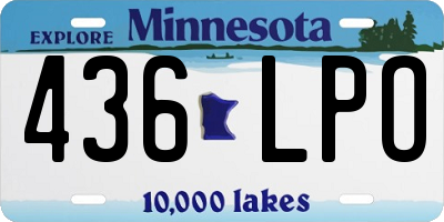 MN license plate 436LPO