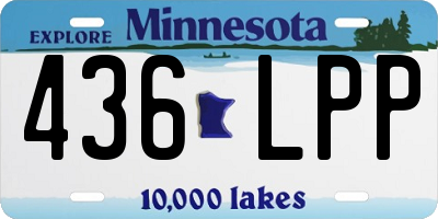 MN license plate 436LPP