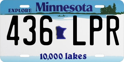 MN license plate 436LPR