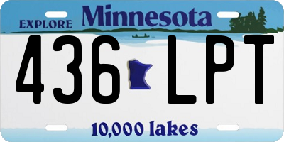 MN license plate 436LPT