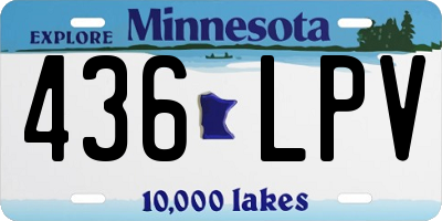 MN license plate 436LPV