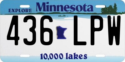 MN license plate 436LPW