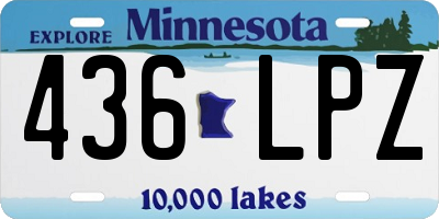 MN license plate 436LPZ