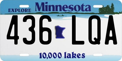 MN license plate 436LQA