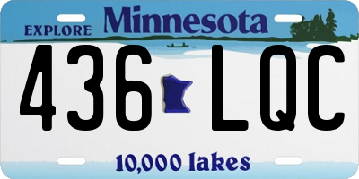 MN license plate 436LQC