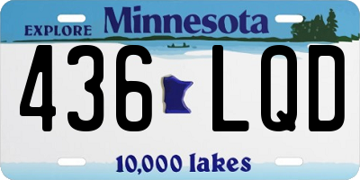 MN license plate 436LQD