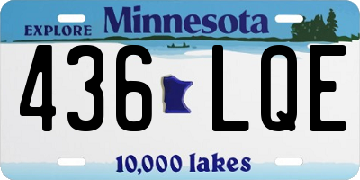 MN license plate 436LQE