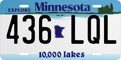 MN license plate 436LQL