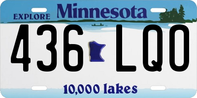 MN license plate 436LQO