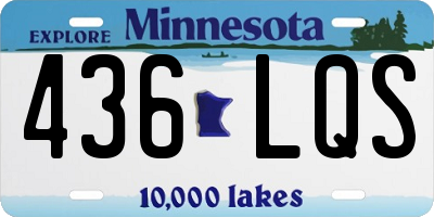 MN license plate 436LQS