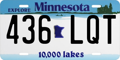 MN license plate 436LQT