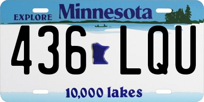 MN license plate 436LQU