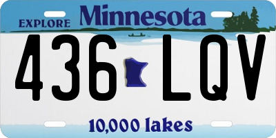 MN license plate 436LQV
