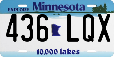 MN license plate 436LQX