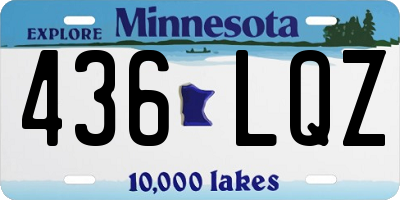 MN license plate 436LQZ
