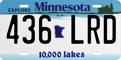 MN license plate 436LRD