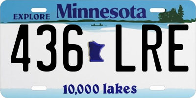 MN license plate 436LRE