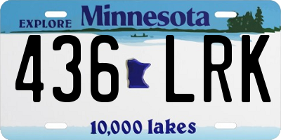 MN license plate 436LRK