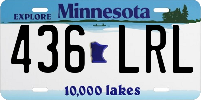 MN license plate 436LRL