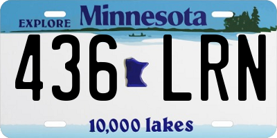 MN license plate 436LRN
