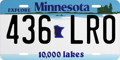 MN license plate 436LRO