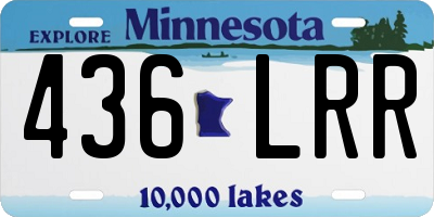 MN license plate 436LRR