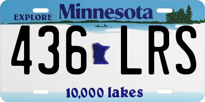 MN license plate 436LRS