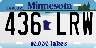 MN license plate 436LRW