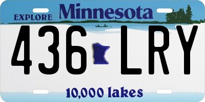 MN license plate 436LRY