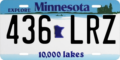 MN license plate 436LRZ