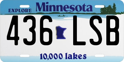 MN license plate 436LSB