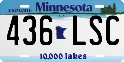 MN license plate 436LSC